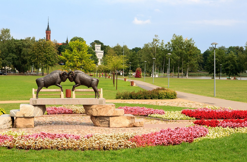 Leisure promenade in central Druskininkai